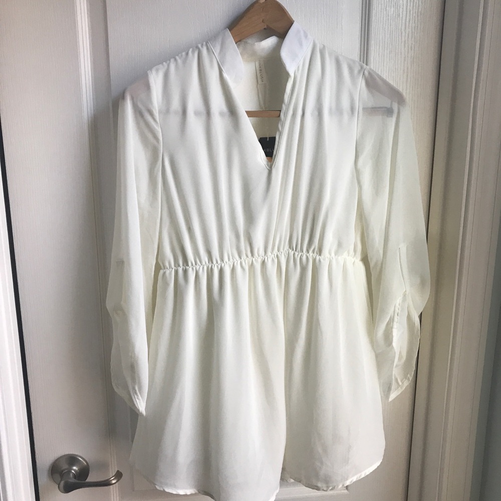 Pink Blush White blouse